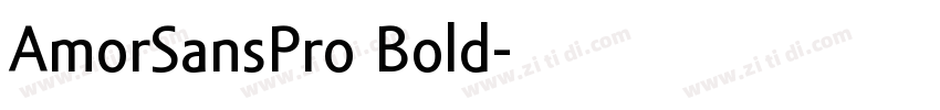 AmorSansPro Bold字体转换